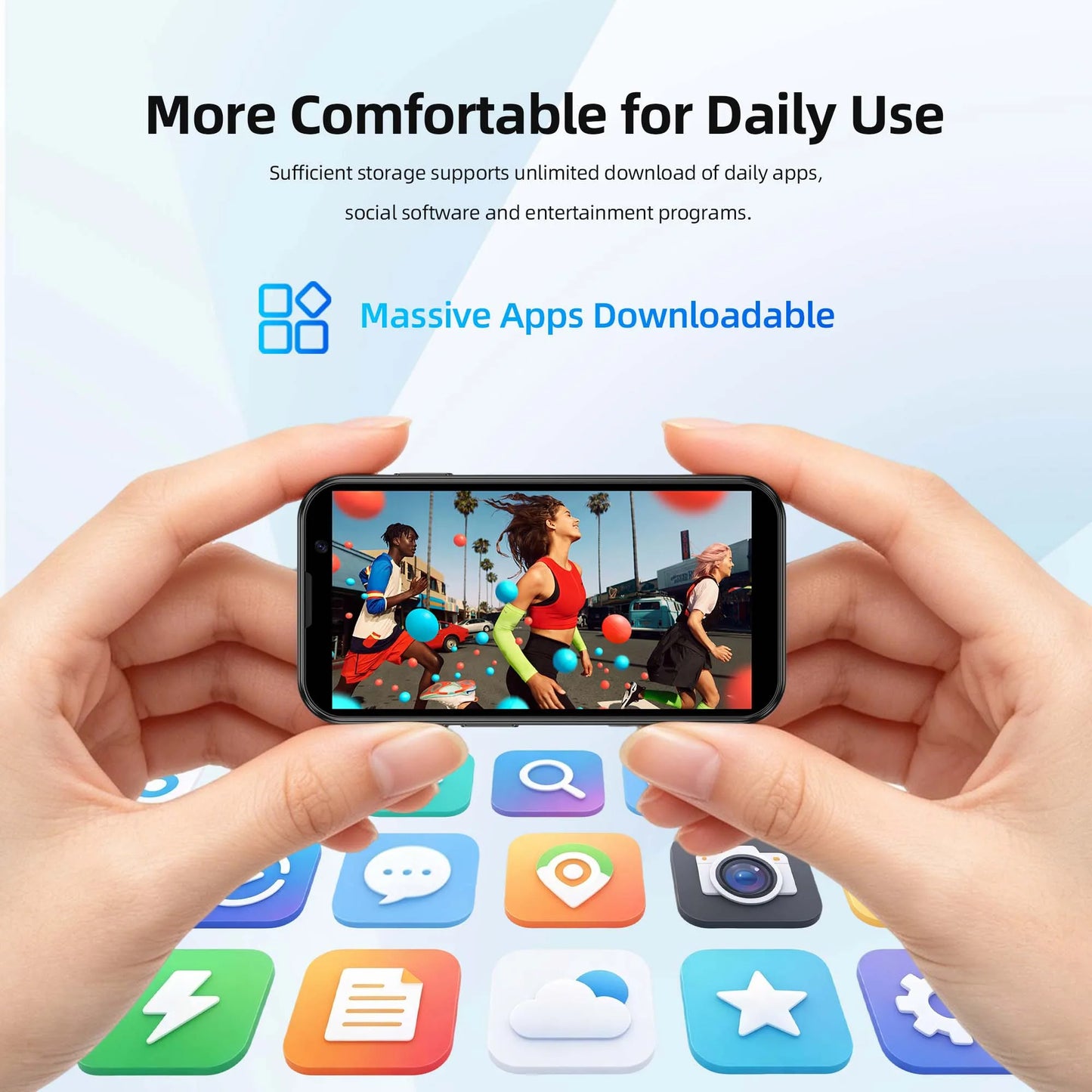 SERVO 16SE Ultra Mini Pocket Smartphone 16GB ROM 3G WCDMA Android 9.0 WiFi Dual SIM Face Unlock Play Store 3.0" Screen Cellphone