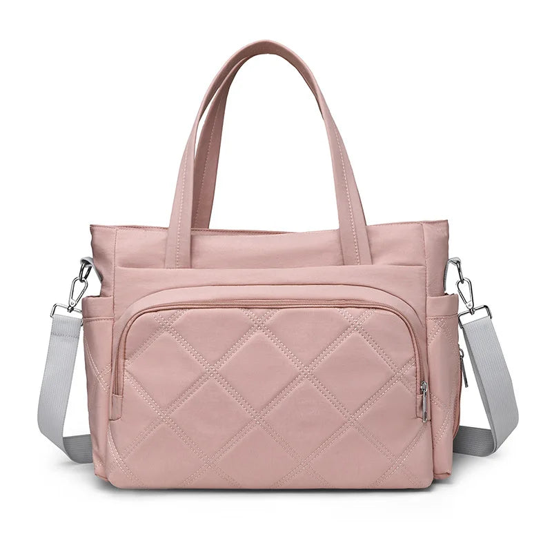Personalized Name Simple Mommy Bag Large Capacity Solid Color Single Shoulder Crossbody Bag Baby Diaper Storage Bags