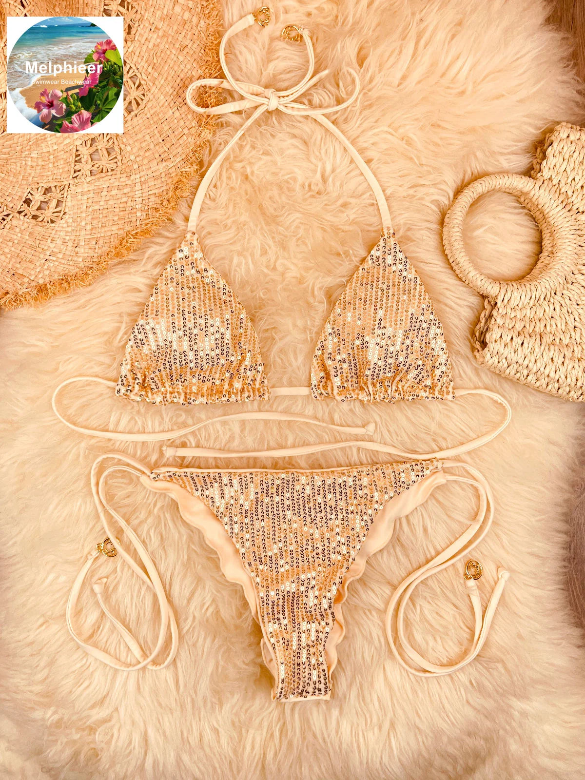 Sequins S - L  Glitter Shiny Bikini Women Swimwear Female Swimsuit Two-pieces Bikini set Brazilian Bather Bathing Suit Swim 2026