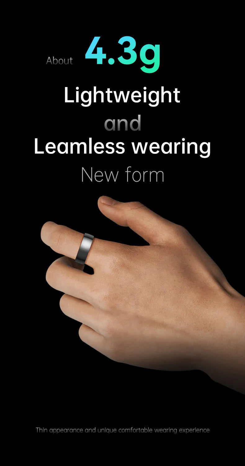 Smart Ring Bluetooth 5.1 Sleep Camera Remote Control Multiple Exercise Modes Wearable Fitness Ring