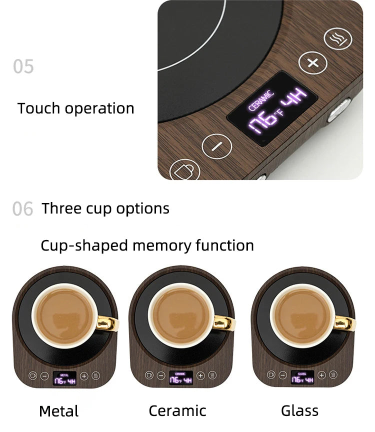 110V/220V Coffee Mug Warmer Timing Cup Heater Hot Tea Makers Heating Pad Warmer Coaster Electric Hot Plate Coffee Heater 36W