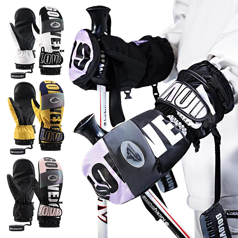 3M Thinsulate Ski Gloves Women Men Windproof Breathable Waterproof Thermal Winter Warm Snow Skate Mittens Snowboard Accessories