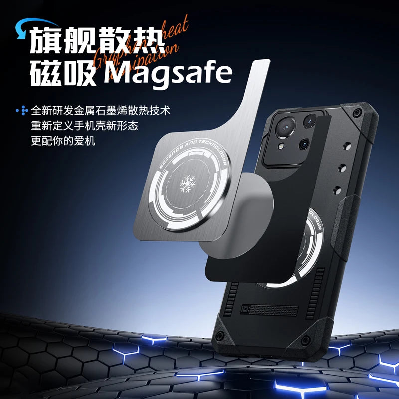Graphene Cooling Magnetic Case for ASUS ROG Phone 9 8 7 Drop-proof Ice Hand Feel Soft Cover for Gamers Gaming