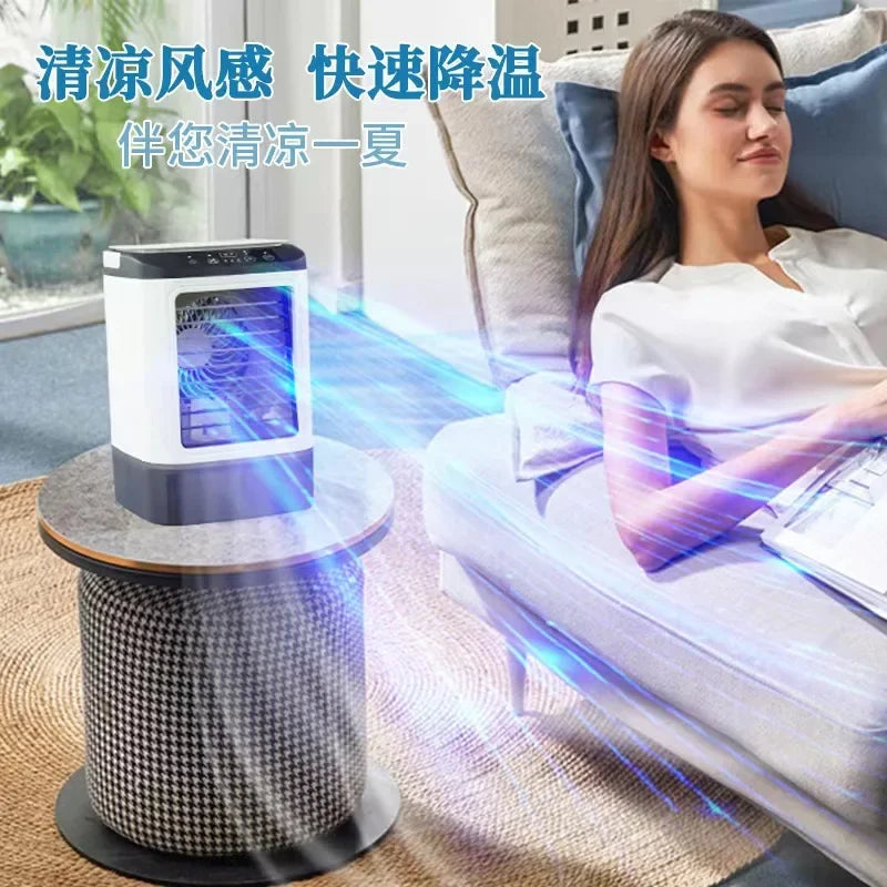 DurableNew Household Mini Air Conditioning Fan USB Office Refrigeration Humidification Atomization Cooling Fan Portable Mobile C