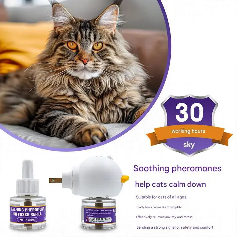 Cat and Dog Pheromone Diffusion 4-in-1 Pet Set Electric Heating Pheromone Odorless Pheromone Relieves Pet Emotional Stress