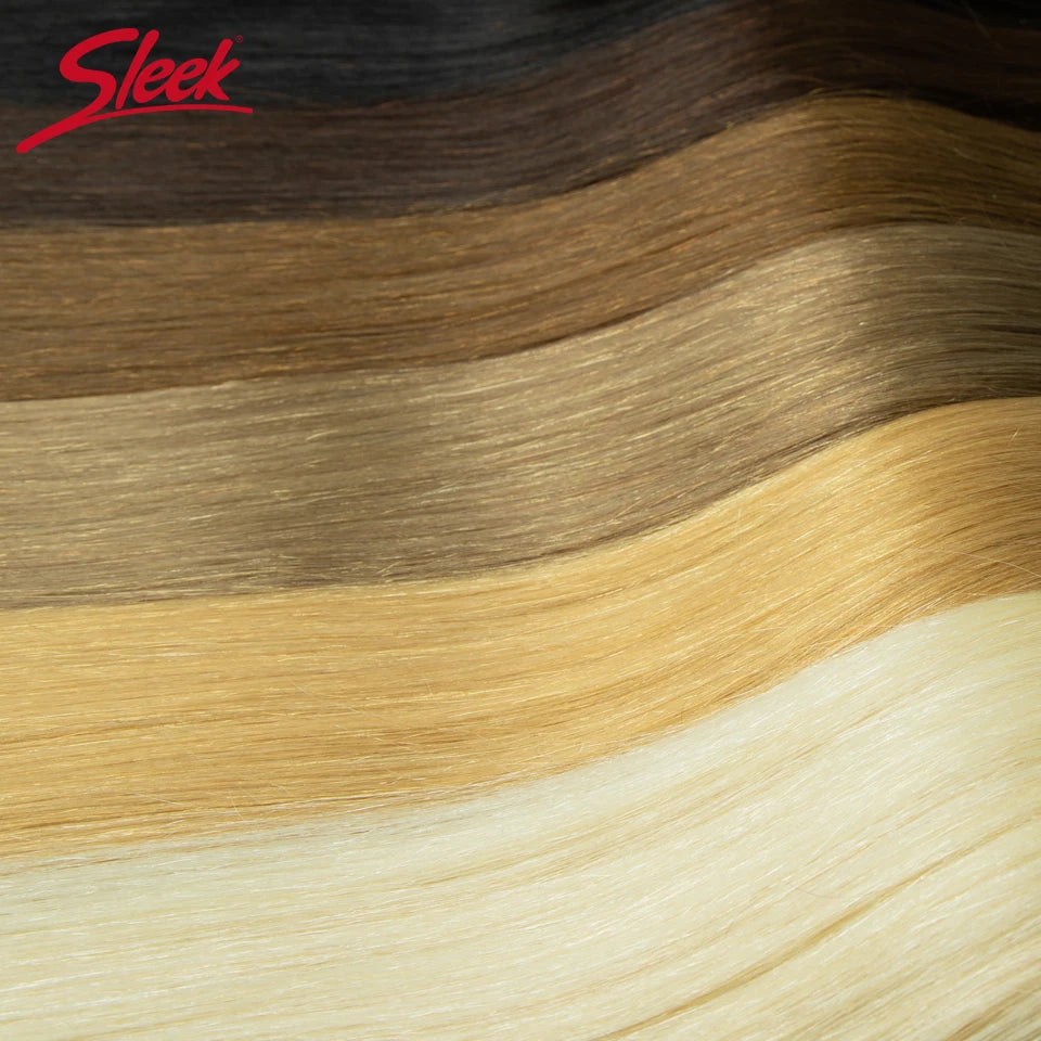 Sleek Peruvian Straight Human Hair Double Drawn Natural Human Hair Weave Bundles Natural Brown #27 #613 Remy Human Hair Bundle
