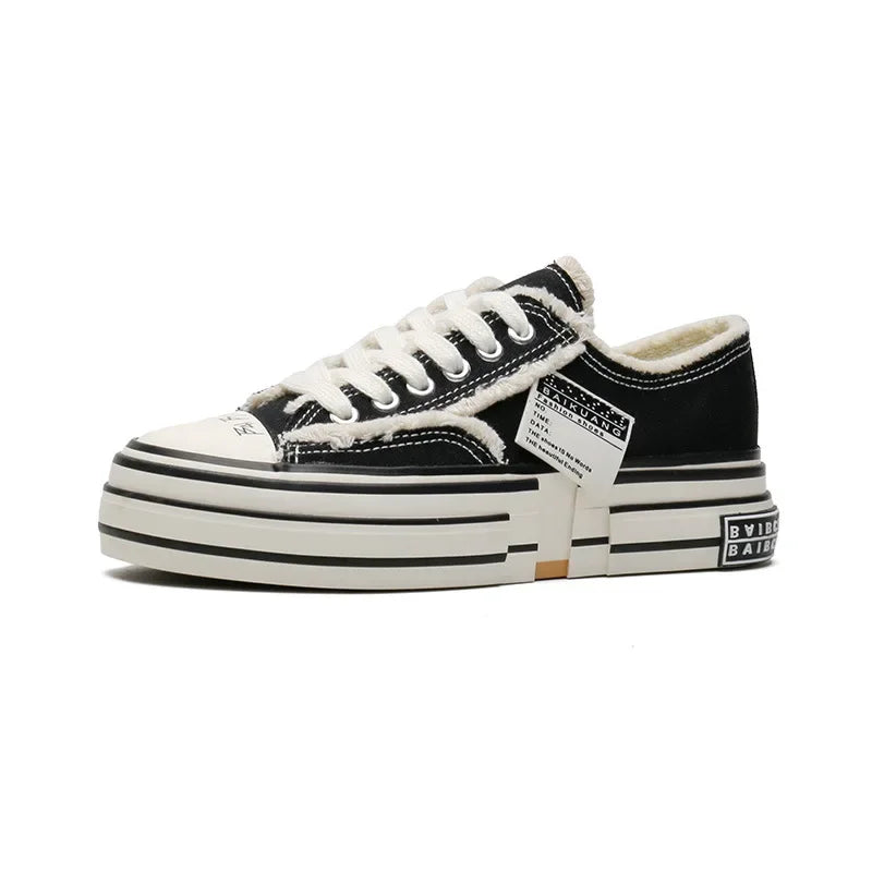Men Vulcanized Shoe Thick Soles Increased Low Top Couple Shoe Canvas Shoe for Men Sneakers Tenis Masculino Zapatillas