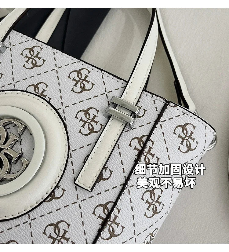 Vintage Leather Diaper Bag For Ladies High-end Simple Fashionable Classic Design Trendy Large Capacity Commuter Backpack