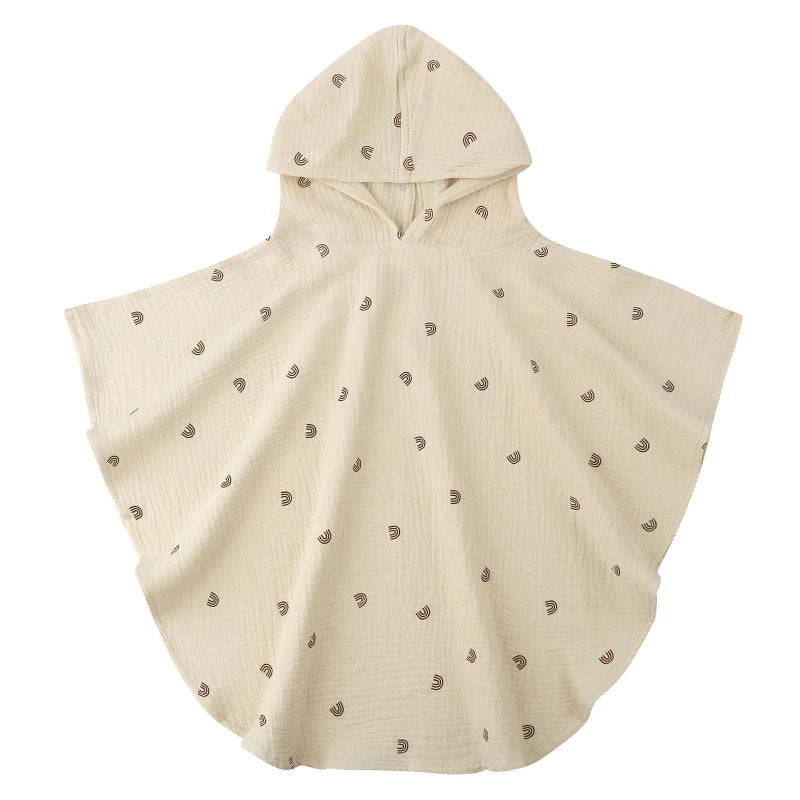 Pure Cotton Baby Towel Solid Color Muslin Baby Hooded Bath Towel Kids Newborn Swim Beach Bathrobe Quick Dry Facecloth Baby Stuff
