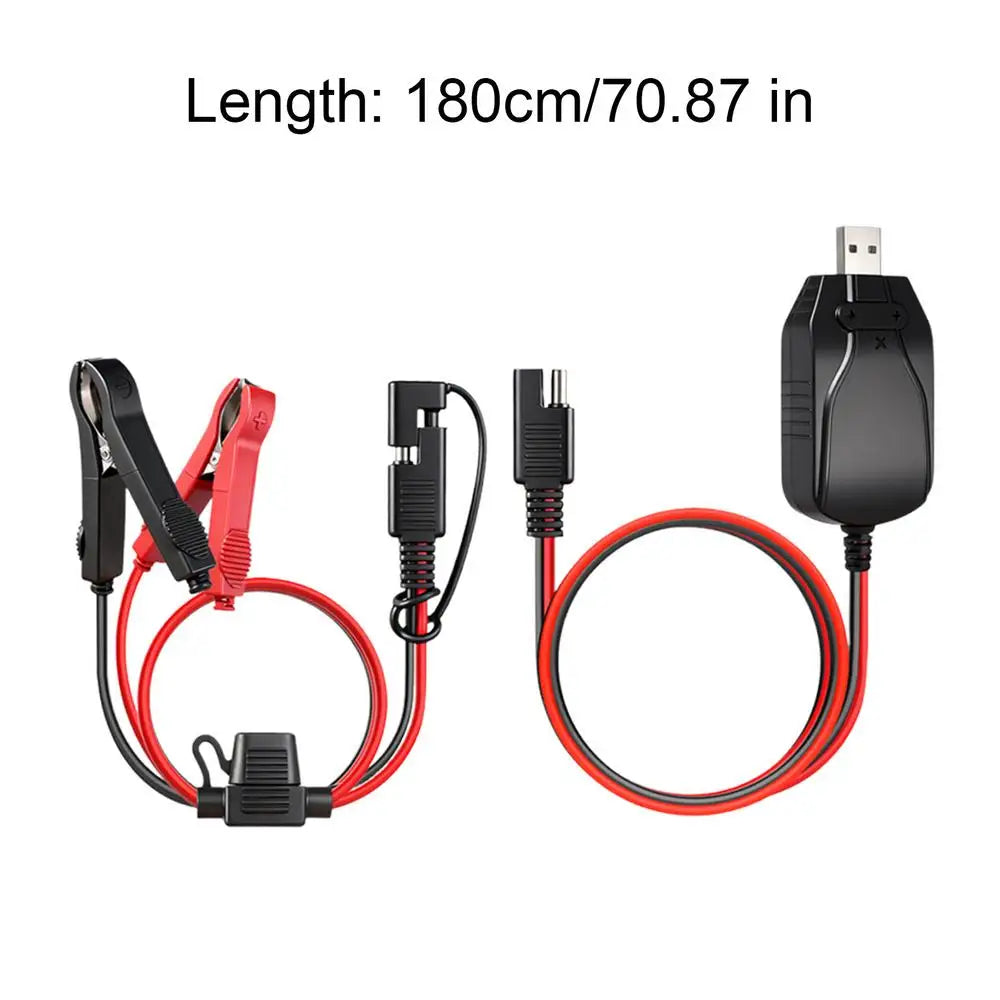 Portable 12V Motorcycle Battery USB Charger USB Smart Portable Maintainer Outdoor C Emergency Power Charger For Car Marine Boat