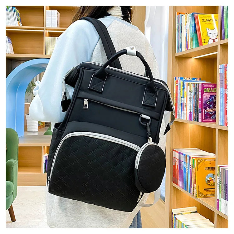 Diaper Bag Backpack Baby Essentials Travel Tote Multifunction Waterproof with Changing Station Pad Stroller Straps Big for Mommy