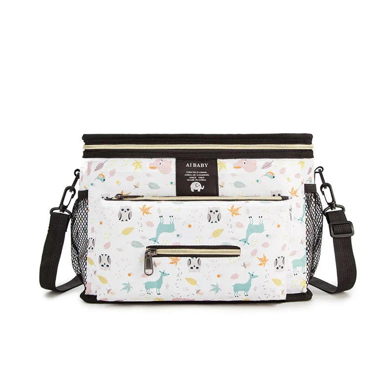 Stroller Organizer Bags Mummy Large Capacity Travel Hanging Bag Bottle Holder Pram Diaper Bags Baby Stroller Accessories