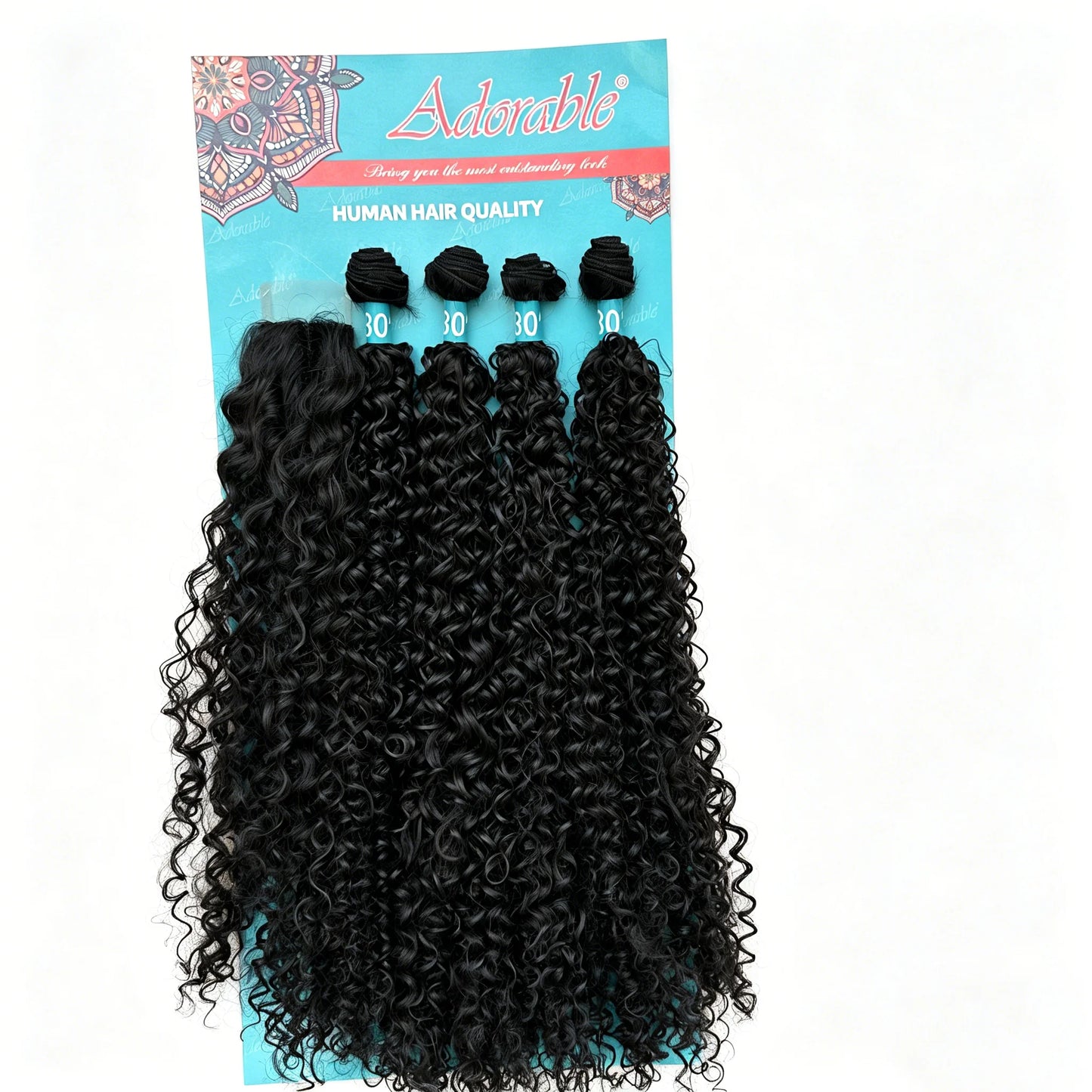 Sexy Curly Short Bob HD Lace Front Synthetic Hair Piece 4 Bundles + 1 Frontal Clip In Heat Resistant High Temp Fiber For Black W
