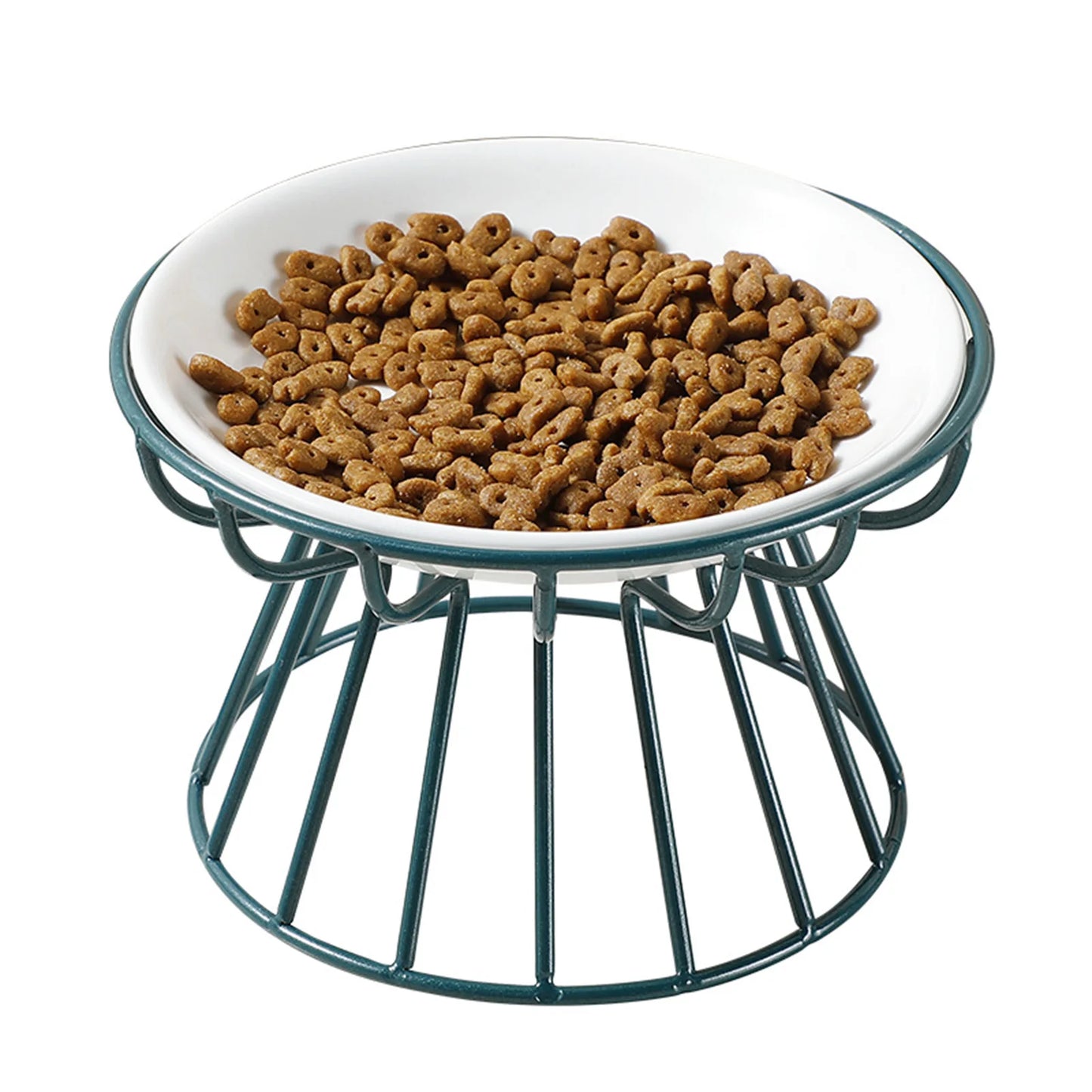 1pcs Ceramic Cat Food Bowl Wide  Safe Pets Water Food Bowls Non Slip Shallow Dish for Kitten Puppy Food Water Feeding