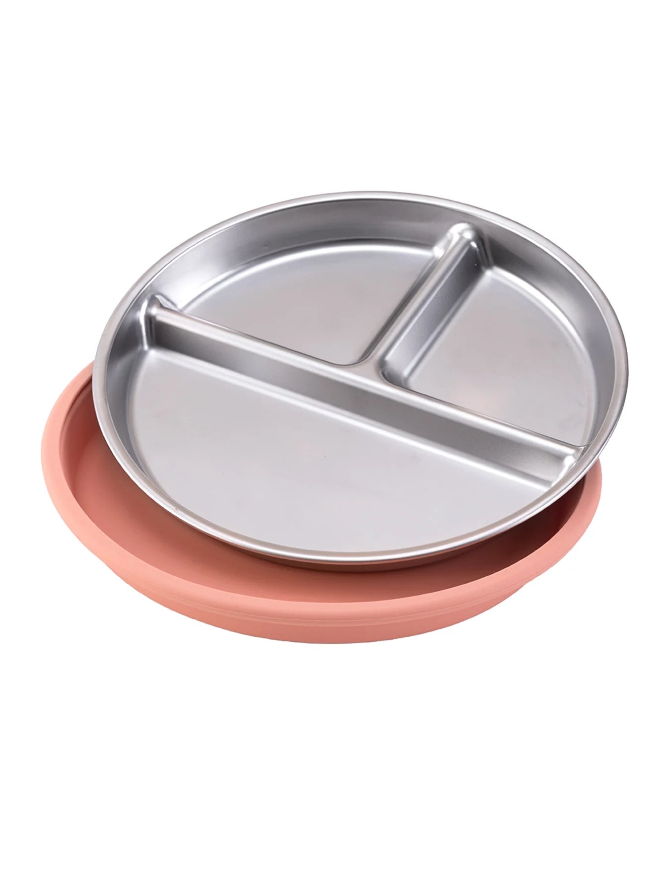 1PCS Stainless Steel Plate Detachable Suction Feeding Bowl For Baby  BPA Free Silicone Dishes Tableware Baby Newborn Items