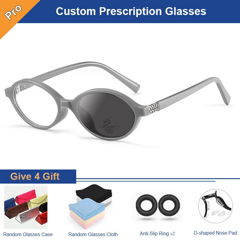 Smart Lenses Photochromic Myopia Glasses Women Oval Sunglasses Color Changing Near Sight Eyewear Optical Lenses With Recipe