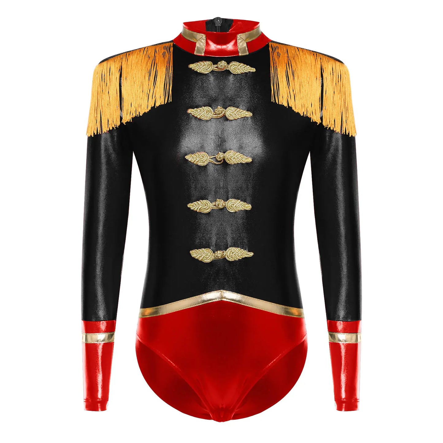 Halloween Costume Romper Circus Ringmaster Cosplay Carnival Party Shiny Sequins Leotard Dress Drum Majorette Magician Dress Up
