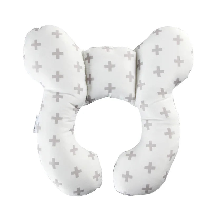Baby Stroller Pillow Car Seat Head Fixed Neck Pillows Bend Shape Sleeping Protection Headrest Cushion Infant Anti-head Mat