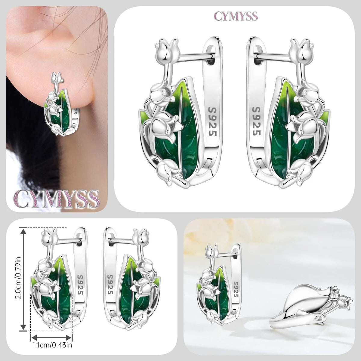 925 Sterling Silver Needle Iris Flower Hoop Earrings for Women Original Elegant Versatile Jewelry Birthday Party Fine Gift 2026