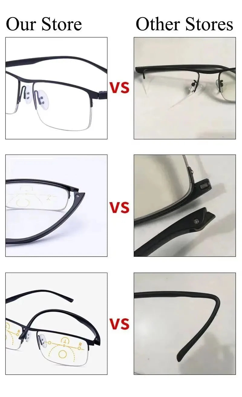 2026 Intelligent Zoom Progressive Multi-Functional Reading Glasses Women Men Multifocal Anti-Blue Light Hyperopia Eyeglasses