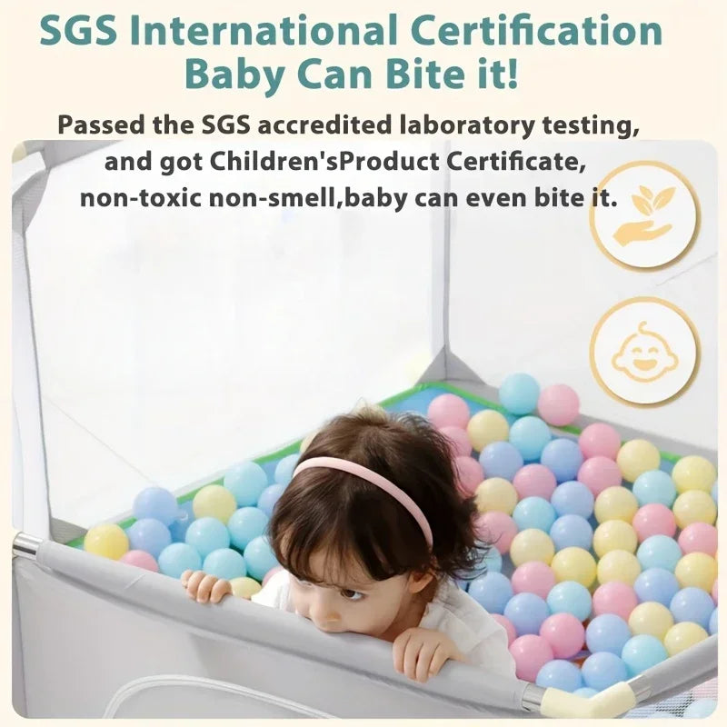 Breathable Mesh Portable Foldable Baby Playpen for Toddlers Indoor Outdoor Playground Kids Activity Center Safety Fence