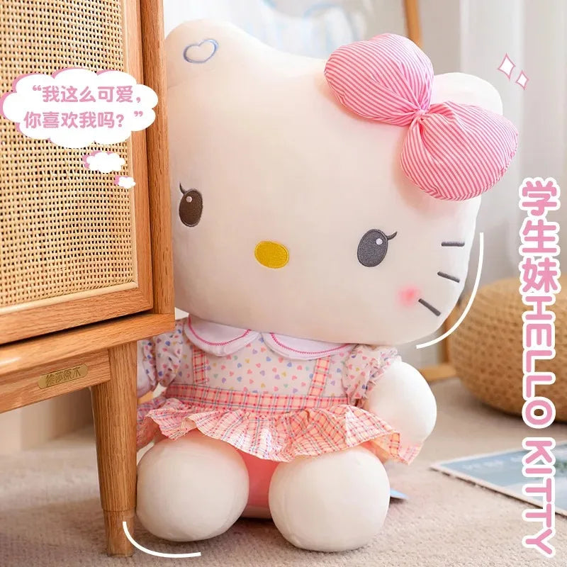 2 style Hello Kitty Anime Hello Kitty Stuffed Toys Plushier Soft Pillow Birthday Gifts For Girls Kawaii Hello Kitty Plush Dolls