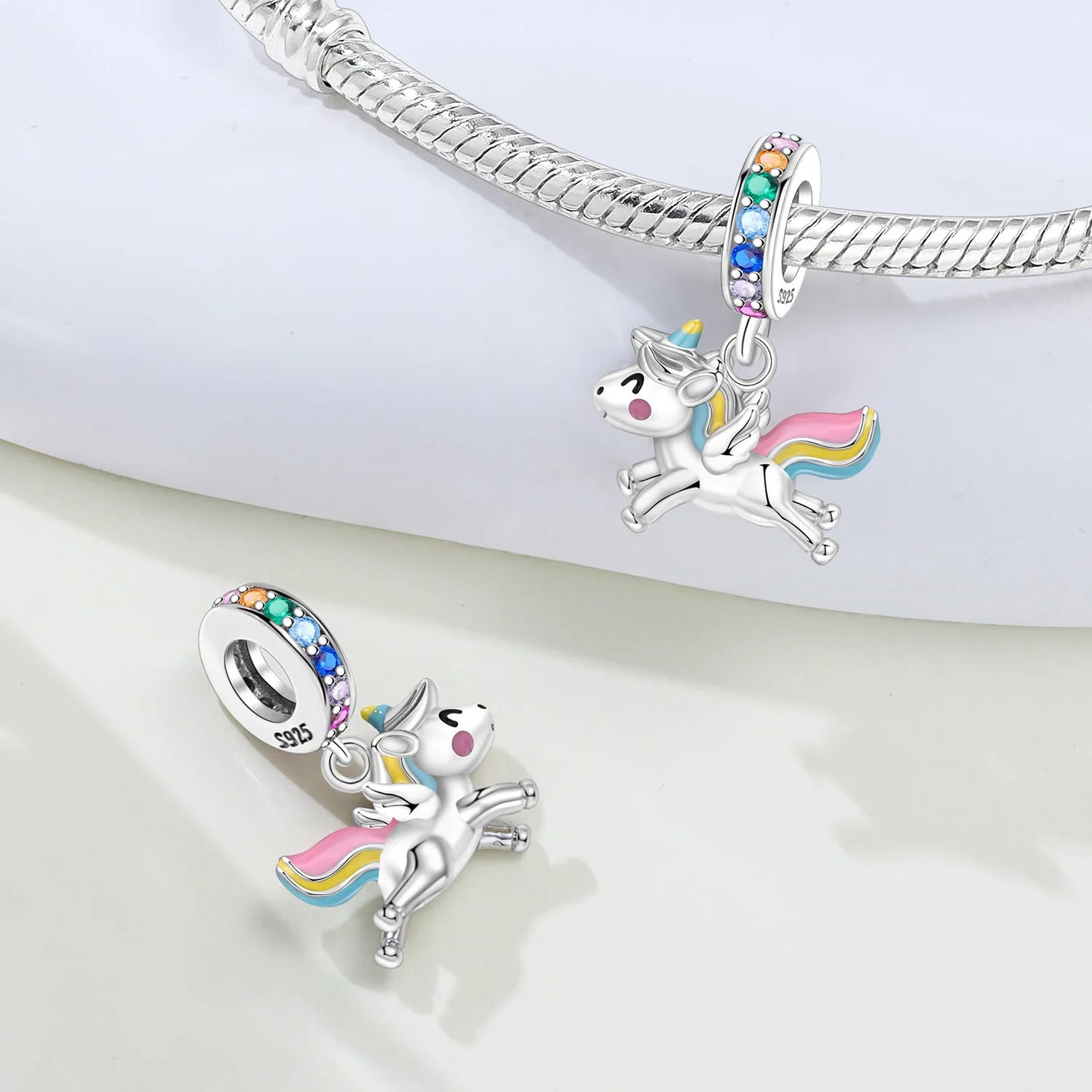 925 Sterling Silver Two-tone Symmetrical Angel Wing Pendant Necklace for Women Lucky Symbol Original Jewelry Party Couple Gift