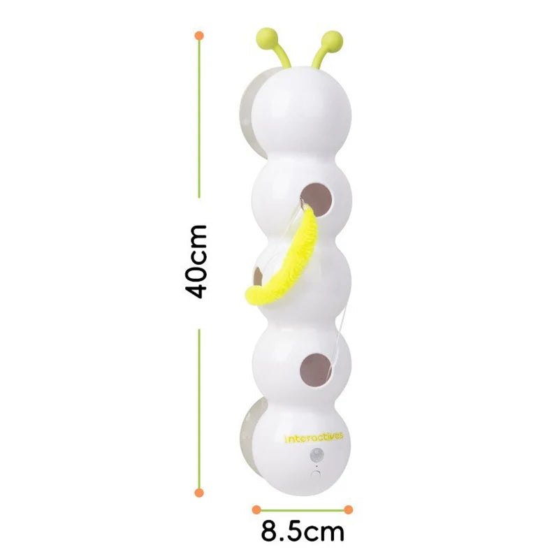 Interactive Cat Toy Motion Activated Wack A Worm Post Automatic Emerging Tail From Hole Teasing Kitten Play Cats Catnip Fun