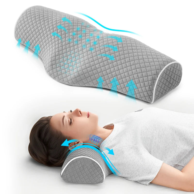 Contour Neck Support Sleeping Pillow, Breathable Washable, Ideal for Every Sleeper