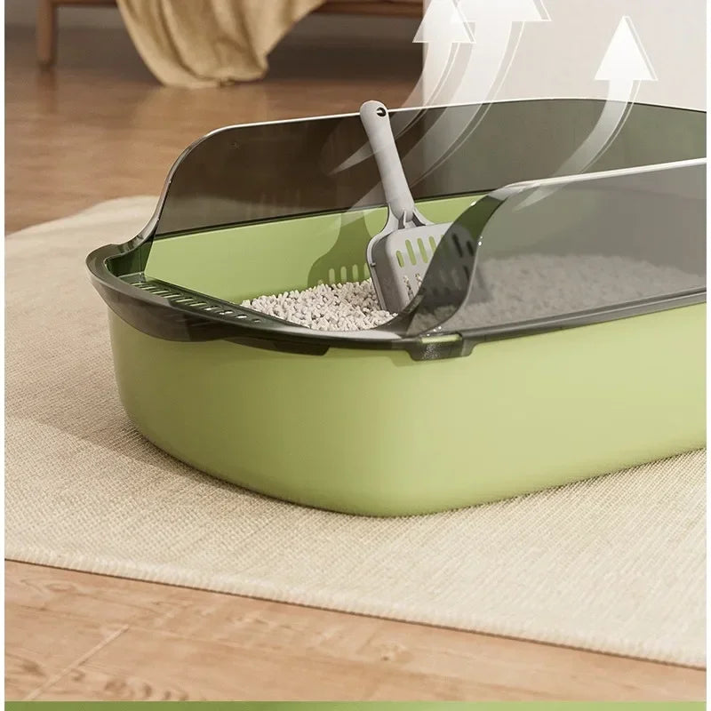Semi Enclosed Cat Litter Box Breathable Odor Free Anti Splash Pet Supplies for Cats