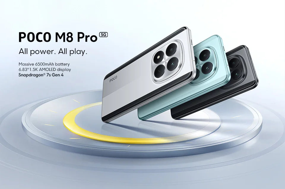 Mobile Phones POCO M8 Pro 5G Global Version Snapdragon 7s Gen 4 6.83' 1.5K 120Hz Display 6500mAh Battery 100W NFC