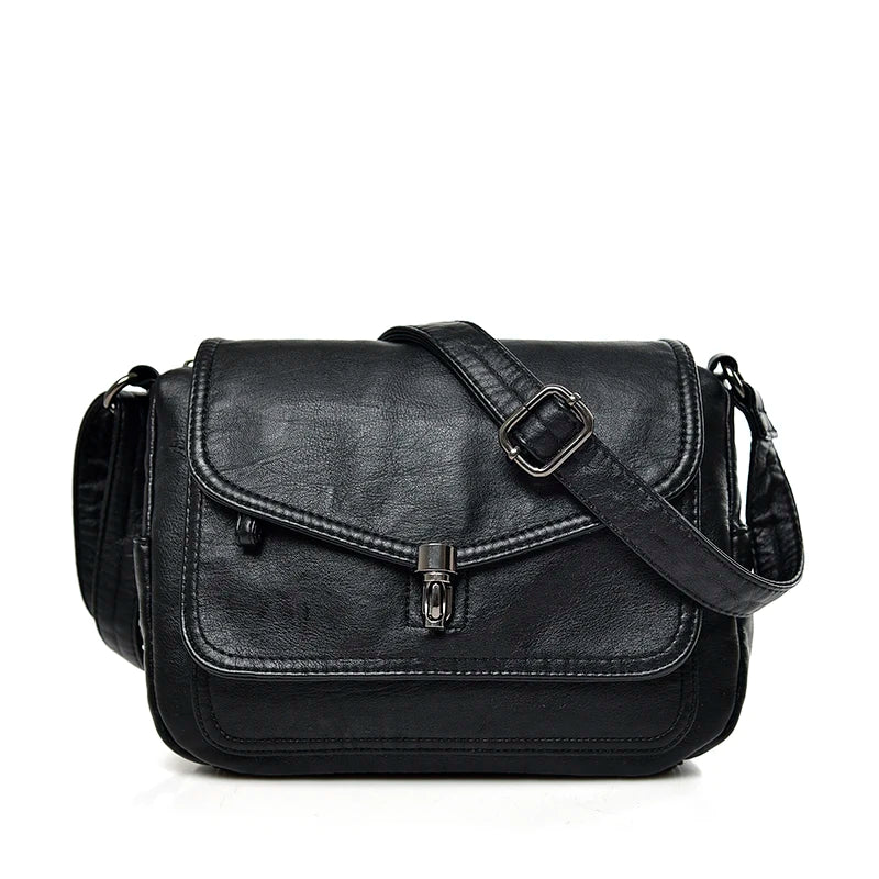 Vintage Soft Leather Women's Crossbody Bag Luxury Designer Handbag Small 2024 Sac a Femme Femmels' Shoulder Bags