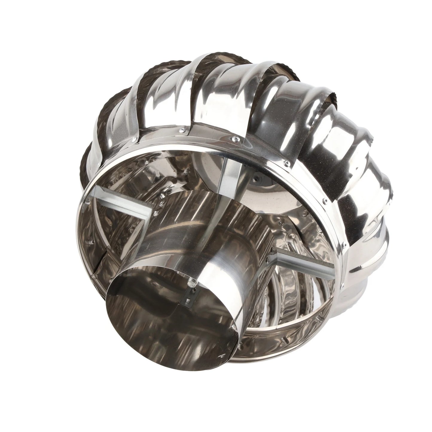 4.33in Stainless Steel Automatic Silent Roof Ventilator Roof Ventilating Fan Wind Turbines Air Vent Attic Ventilator