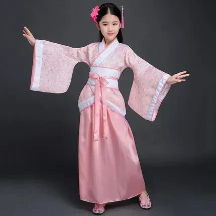 Halloween Cosplay Kids Set Dance Performance Dress for Girls Show Disfraz Child Hanfu Dress Costume Chinese Traditional Clothes