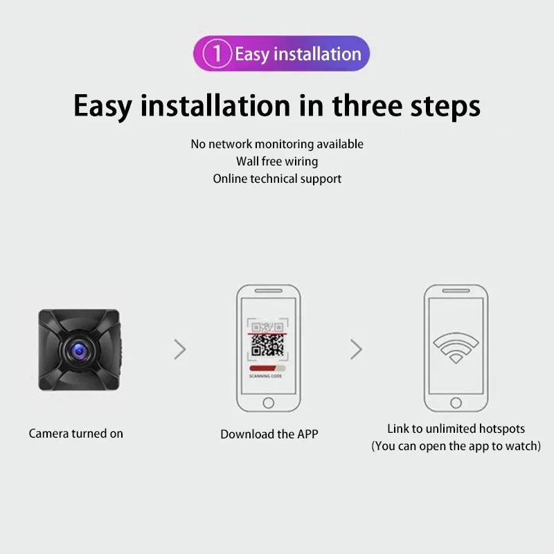 New X5 1080P Mini WiFi Camera Wireless Remote Monitor Rechargeable Motion Detection Portable Camcorder Home Security Camera
