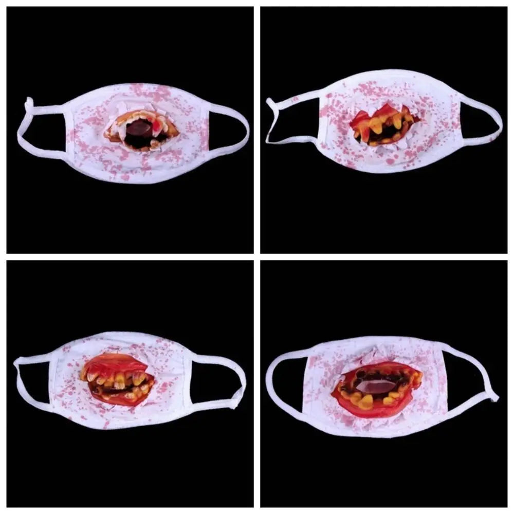 Realistic Halloween Blood Stain Masks Dress Up Costume Blood Mittens Ghost Zombie Cosplay Props Prank