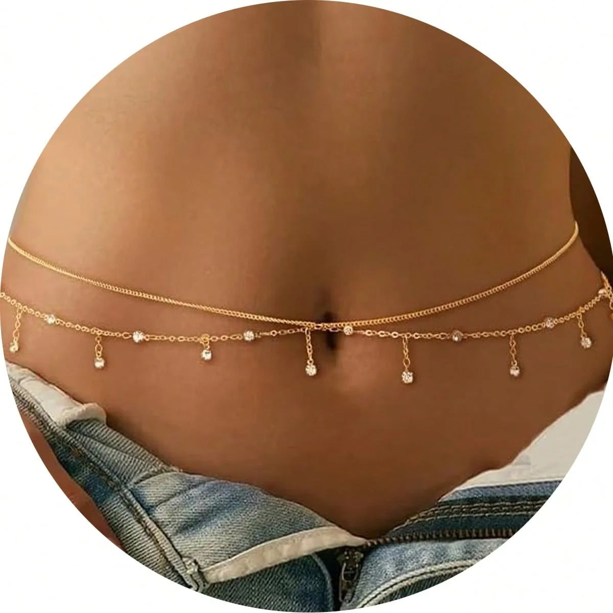 Sexy Belly Chains For Women Beads Cuban Waist Chain Jewelry For Beach Accessories