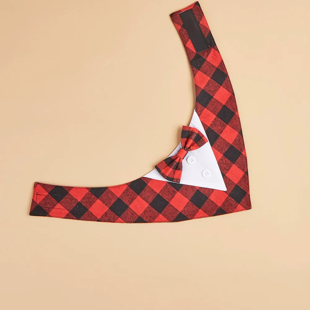 Sucado Handsome Wedding Pet Dog Bandana Elegant Suit Bowtie Luxury Triangular Scarf Collar Engagement Party Gifts Accessories
