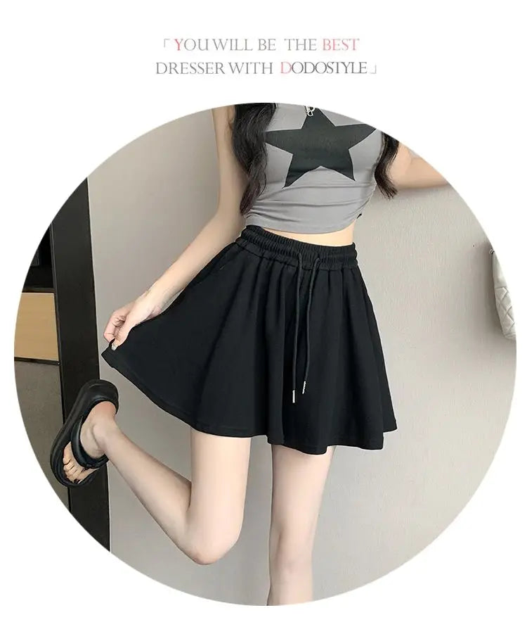 2026 High Waist Wide Leg Sports Shorts Women's Summer New Loose Fit A-Line Shorts Casual Versatile Comfortable Short Pants