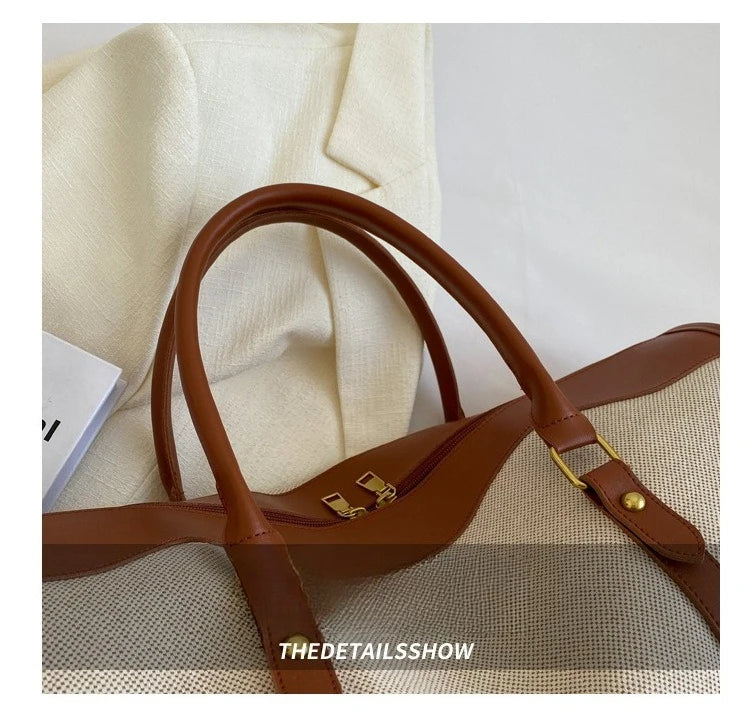 Fashion Travel Bags Women's Canvas Handbags Business Duffels Bags Vintage Fitness Gym Bags Business Trip