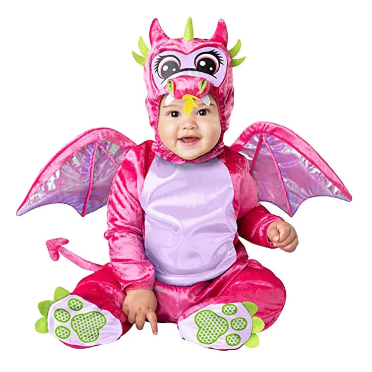 New Arrival High Quality Baby Boys Girls Halloween Dinosaur Costume Romper Kids Clothing Set Toddler Co-splay Triceratops
