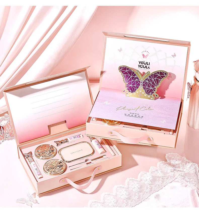 Make Up Sets Cosmetics Full Set Makeup Kit Lipstick Eyeshadow Eyebrow Pen Air Cushion BB Cream Mascara 9 Pcs Makeup Gift Box