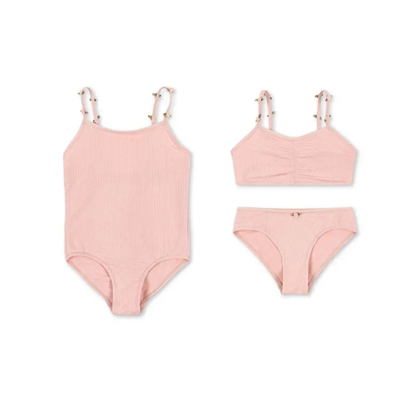 Kids Swimwear for Girls KS Brand New Summer Baby Swimsuit Cute Cherry Kids Outfit Set Holiday Beach Bikini Children Clothing