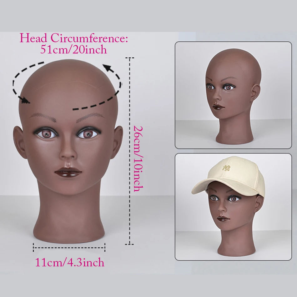 Mannequin Head Wig Stand With Adjustable Wig Tripod Stand Holder For Wigs Making Display With T Pins/Wig Cap Training Practice