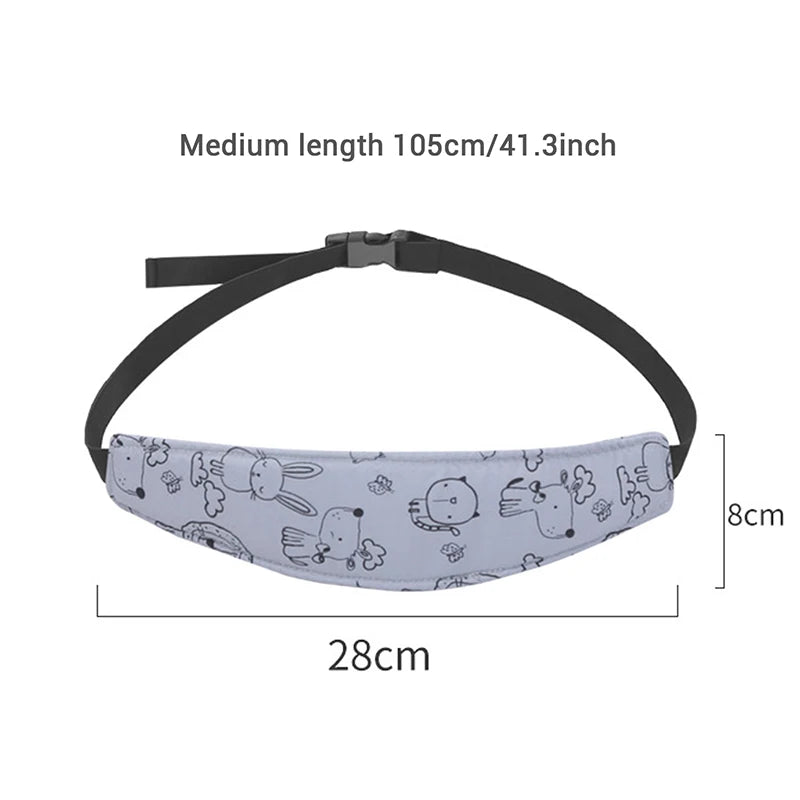Adjustable Baby Car Seat Head Support Stroller Fastening Belt – Sleep Positioner Pillow for Playpen, Safety for Infant Boy Girl