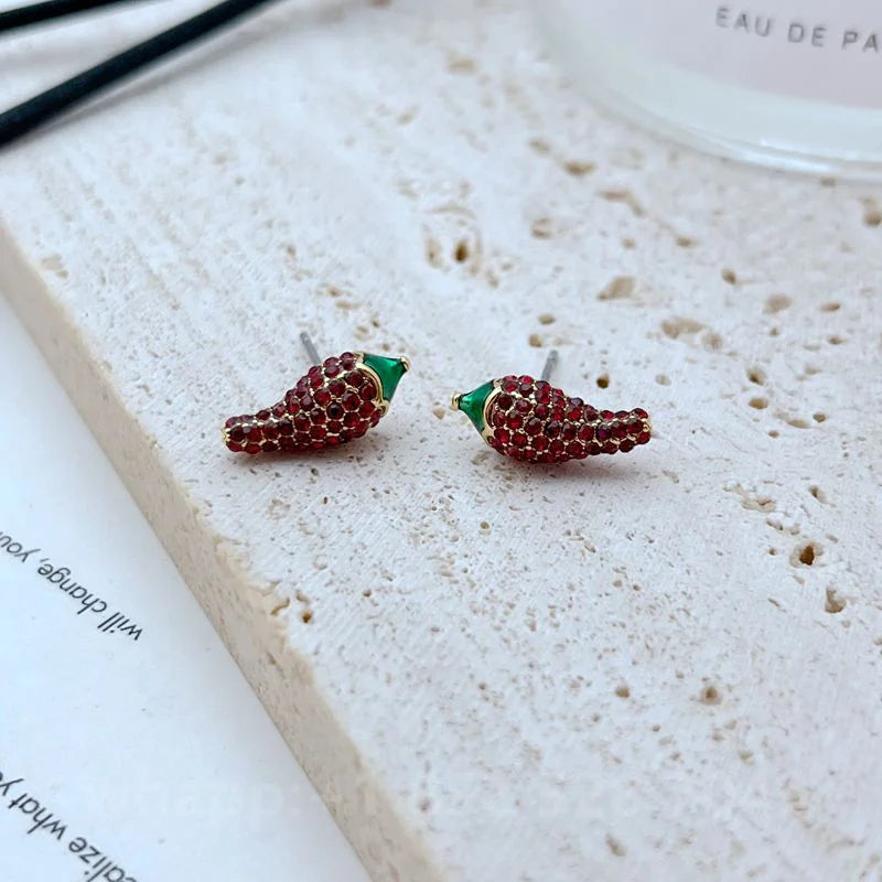 1:1 KS Jewelry Gold Stud Earrings For Women Fashion Jewelry Birthday Gift