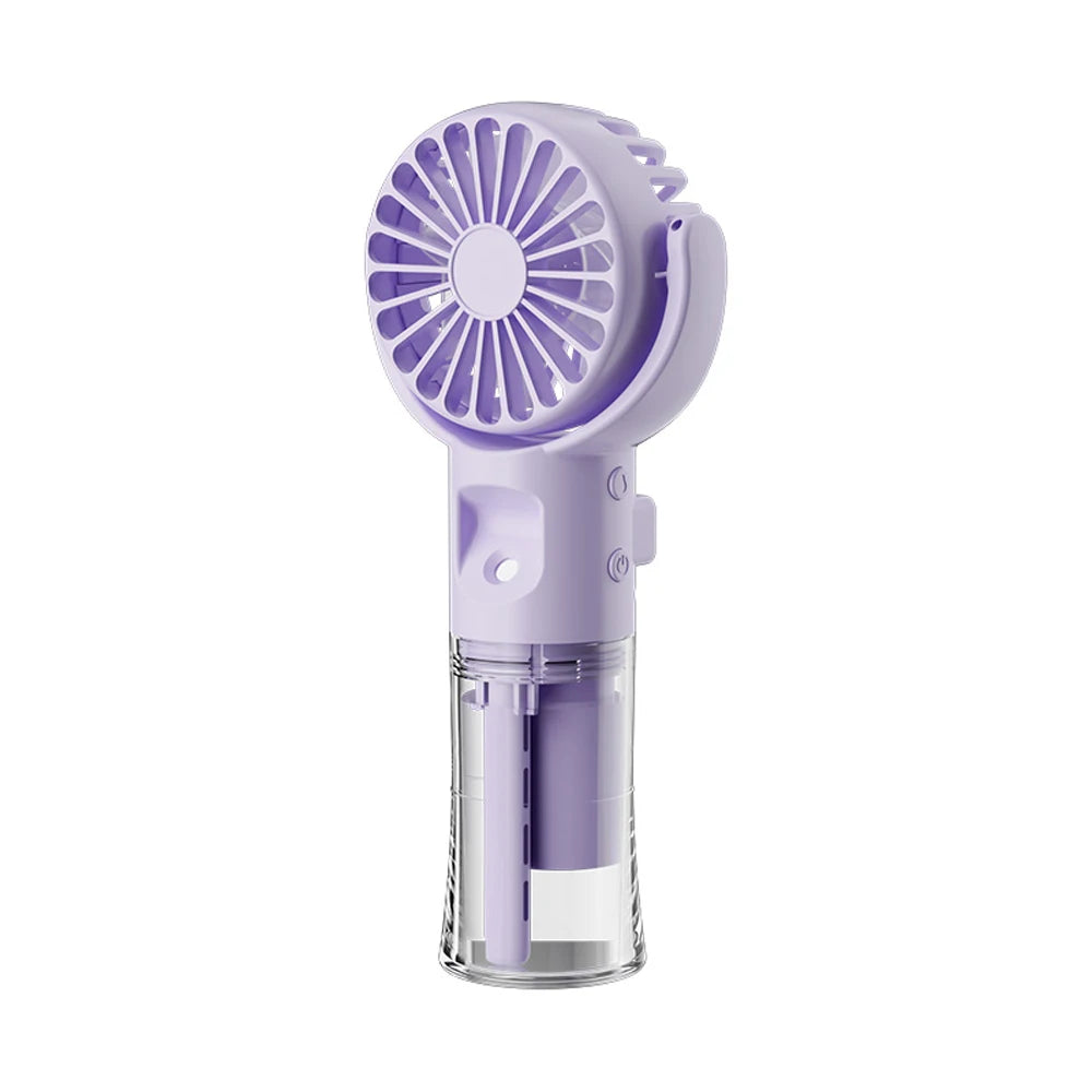 Portable Fan Mini Handheld Humidifier Fan USB Rechargeable Portable Handheld Mist Fan with Humidifier Mini Water Spray Hand Fans