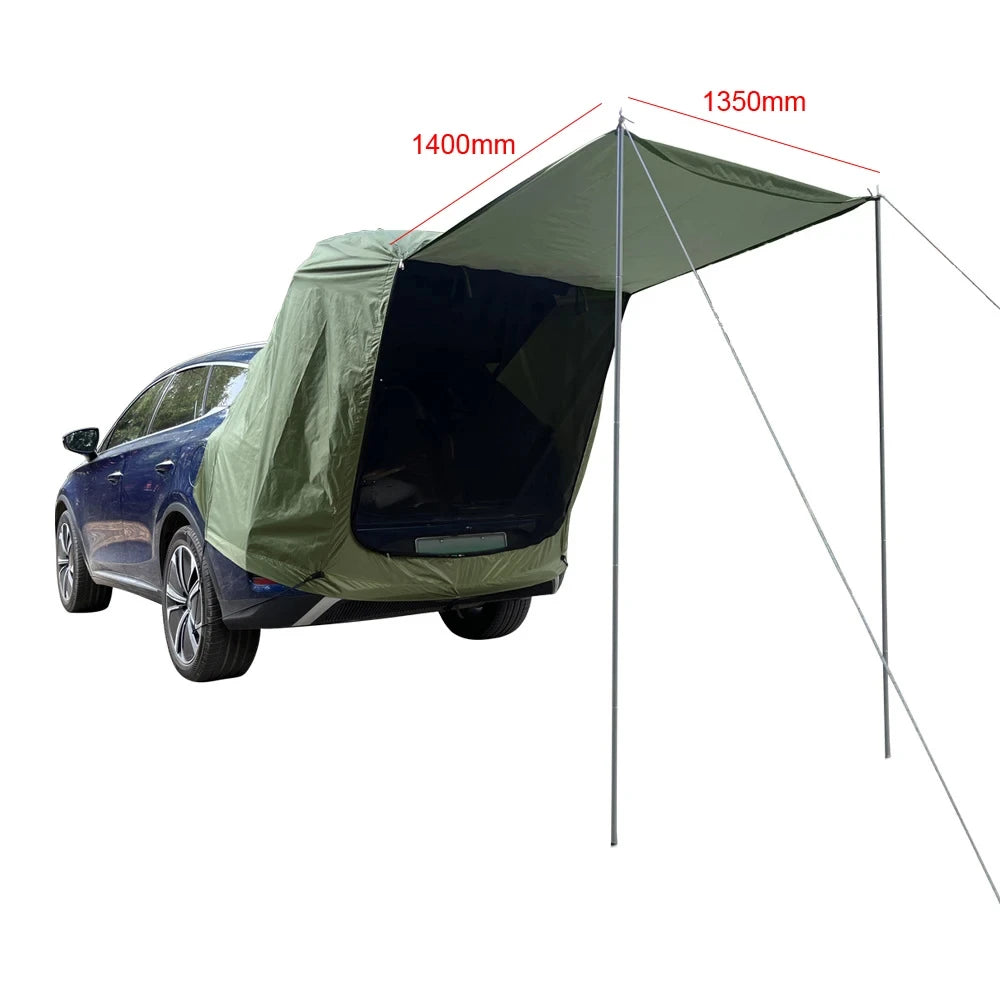 Outdoor Car Rear Extension Tent Camping Picnic Awning Canopy Sunshade Rainproof Waterproof Vehicle Tail Tent