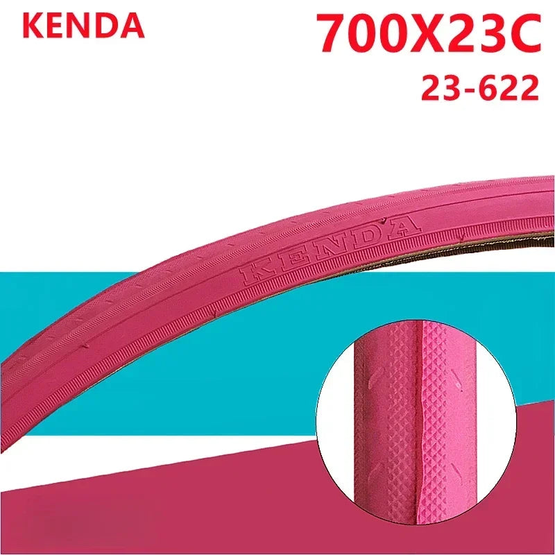 Colorful 700x23C For Road Bike Fixie Bike Bicycle Tires CST Kenda Track Bike Tire  Wire Tire For Fixed Gear Bike Pink Color