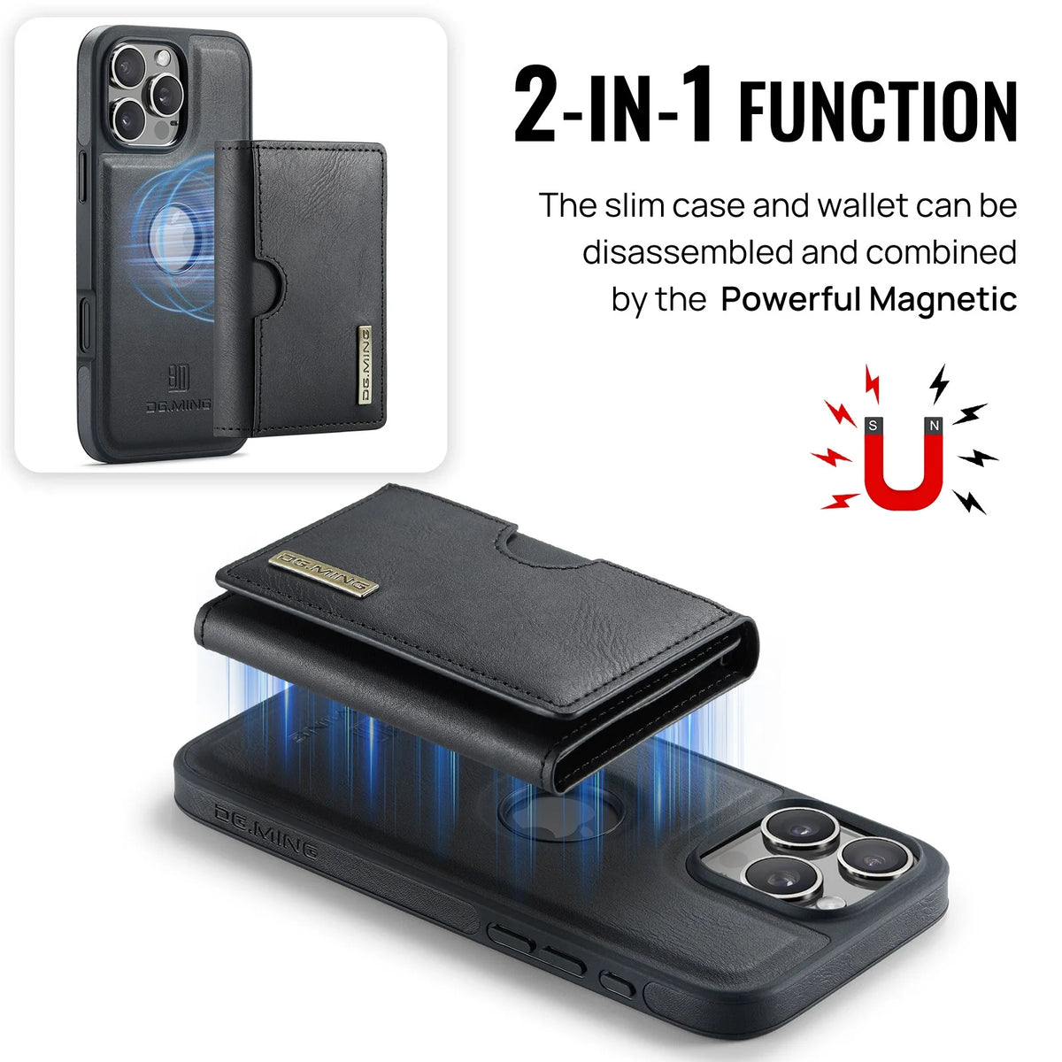 Magnetic Leather Wallet Card Phone Case For iPhone 17E 17 Air 16E 16 Pro Max 15 Plus 14 13 12 11 Flip Wireless Charging Cover